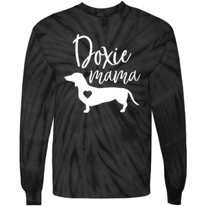 Doxie Mama Dachshund Mom Funny Wiener Dog Gift Tie-Dye Long Sleeve Shirt