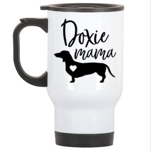 Doxie Mama Dachshund Mom Funny Wiener Dog Gift Stainless Steel Travel Mug