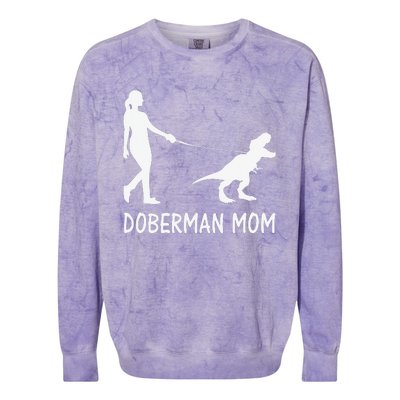 Doberman Mom Dobe Dobie Doberman funny pet lovers Colorblast Crewneck Sweatshirt