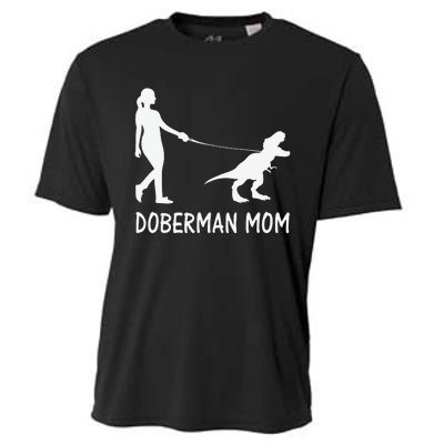 Doberman Mom Dobe Dobie Doberman funny pet lovers Cooling Performance Crew T-Shirt