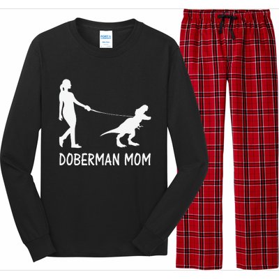 Doberman Mom Dobe Dobie Doberman funny pet lovers Long Sleeve Pajama Set