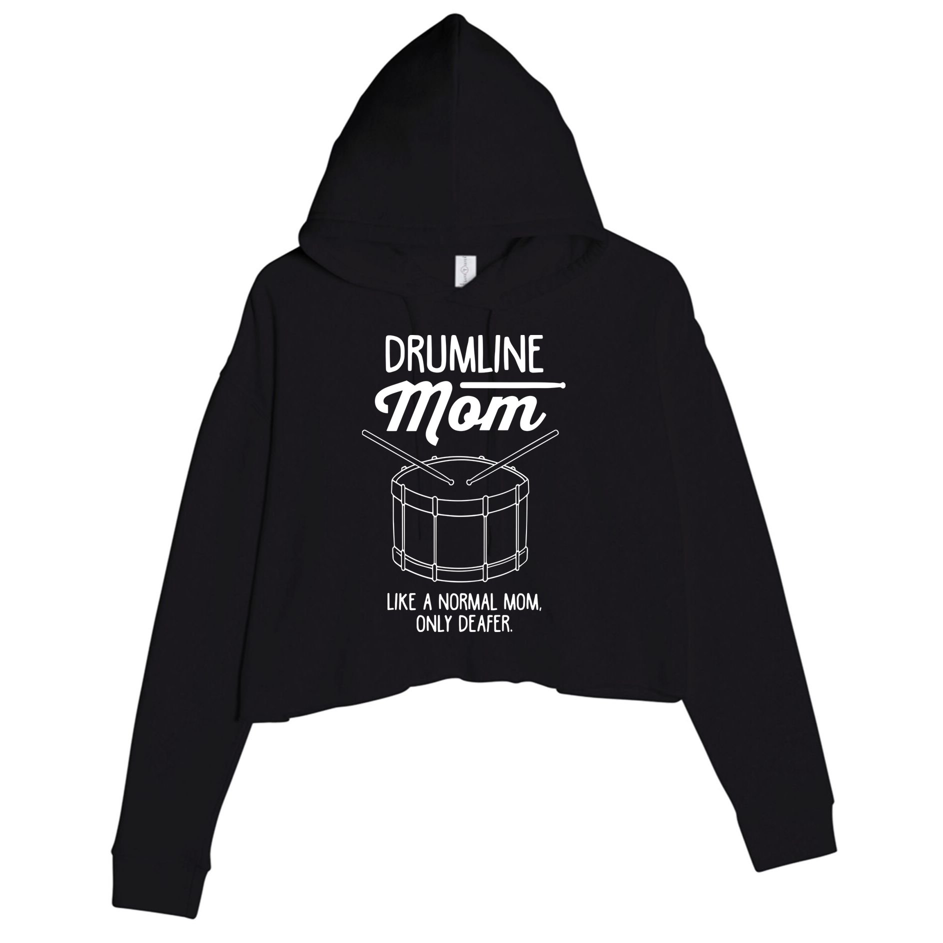 Drumline Mom Drumline Marching Band Crop Fleece Hoodie