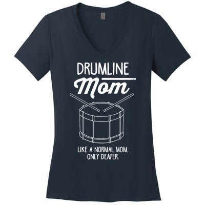 Drumline Mom Drumline Marching Band Women's V-Neck T-Shirt