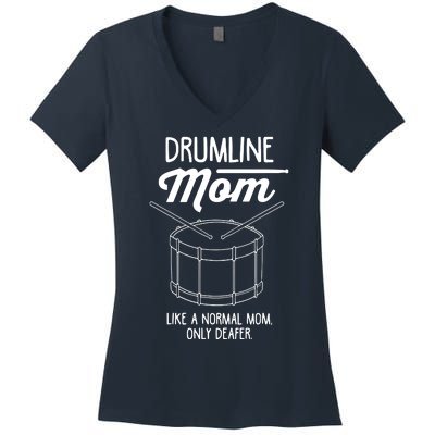 Drumline Mom Drumline Marching Band Women's V-Neck T-Shirt