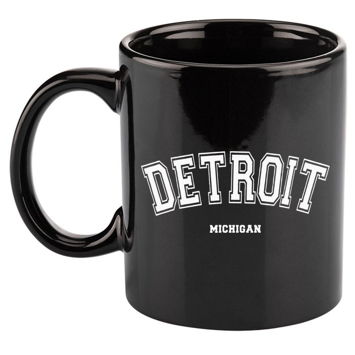 Detroit Michigan 11oz C Handle Ceramic Mug