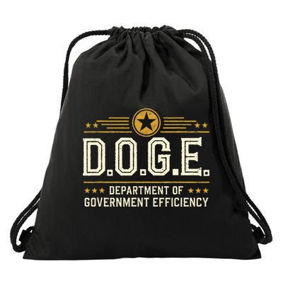 Doge Meme D.O.G.E. Department Of Government Efficiency Drawstring Bag