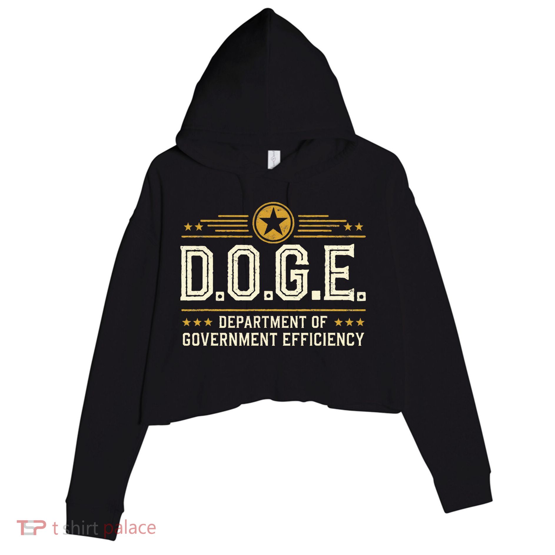 Doge Meme D.O.G.E. Department Of Government Efficiency Crop Fleece Hoodie