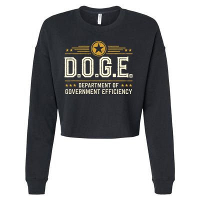Doge Meme D.O.G.E. Department Of Government Efficiency Cropped Pullover Crew