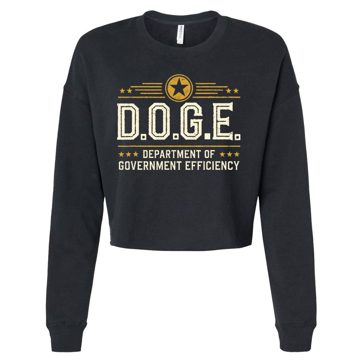 Doge Meme D.O.G.E. Department Of Government Efficiency Cropped Pullover Crew
