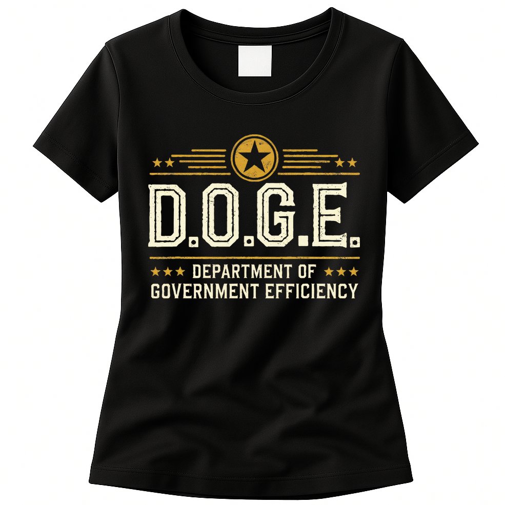 Doge Meme D.O.G.E. Department Of Government Efficiency Womens T-Shirt
