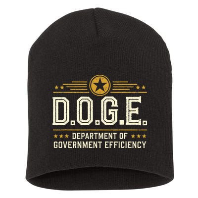 Doge Meme D.O.G.E. Department Of Government Efficiency Short Acrylic Beanie