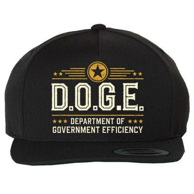 Doge Meme D.O.G.E. Department Of Government Efficiency Wool Snapback Cap