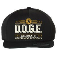 Doge Meme D.O.G.E. Department Of Government Efficiency Wool Snapback Cap