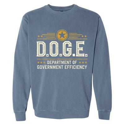 Doge Meme D.O.G.E. Department Of Government Efficiency Garment-Dyed Sweatshirt