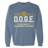 Doge Meme D.O.G.E. Department Of Government Efficiency Garment-Dyed Sweatshirt