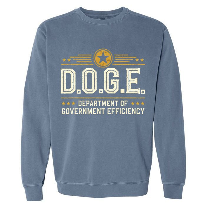 Doge Meme D.O.G.E. Department Of Government Efficiency Garment-Dyed Sweatshirt