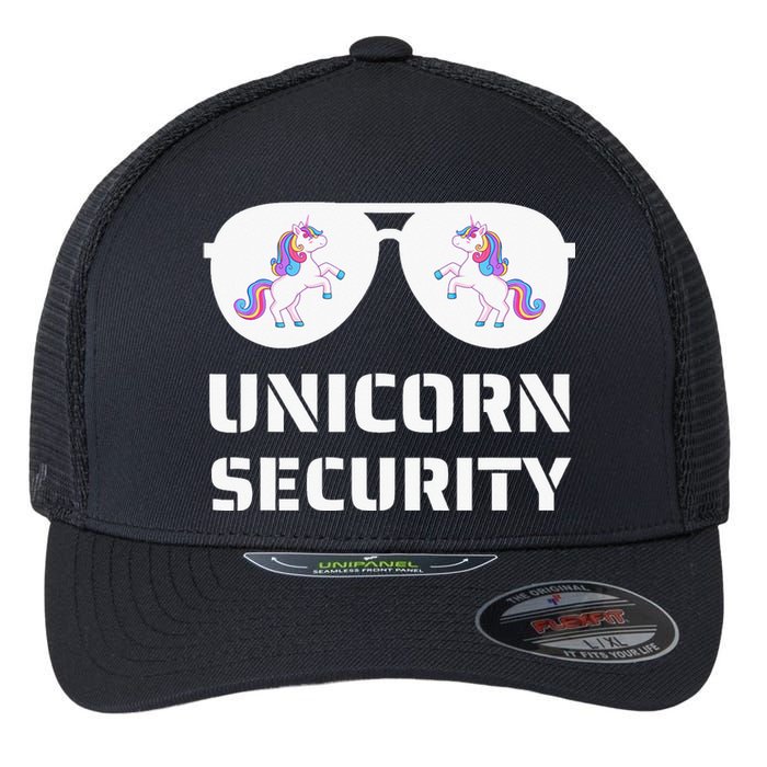 Dad Mom Daughter Adult Costume Unicorn Security Flexfit Unipanel Trucker Cap