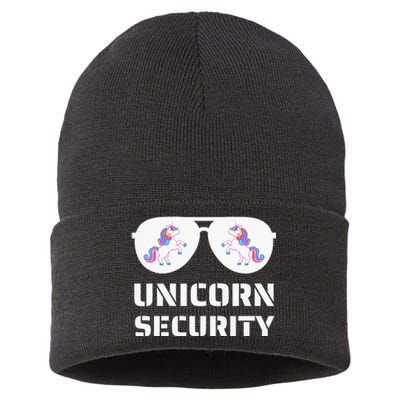 Dad Mom Daughter Adult Costume Unicorn Security Sustainable Knit Beanie