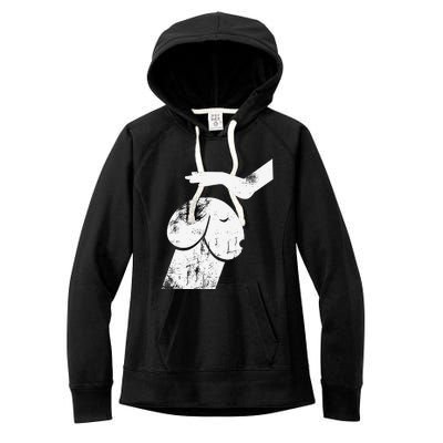 Dirty Mind Dog A Funny Dog Humor Retro Vintage Women's Fleece Hoodie