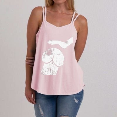 Dirty Mind Dog A Funny Dog Humor Retro Vintage Women's Strappy Tank