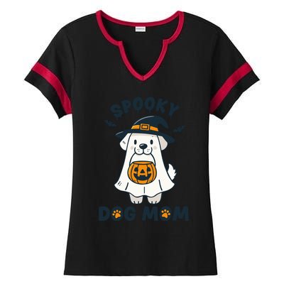 Dog Mom Ladies Halftime Notch Neck Tee