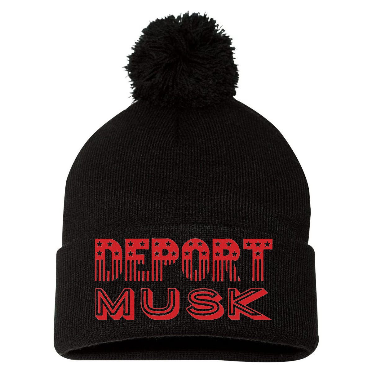 Deport Musk Pom Pom 12in Knit Beanie