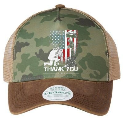 Distressed Memorial Day Flag Military Boots Dog Tags Legacy Tie Dye Trucker Hat