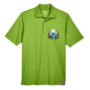 Dabbing Monsters Dance Halloween Gift Men's Origin Performance Pique Polo