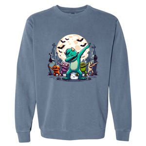 Dabbing Monsters Dance Halloween Gift Garment-Dyed Sweatshirt