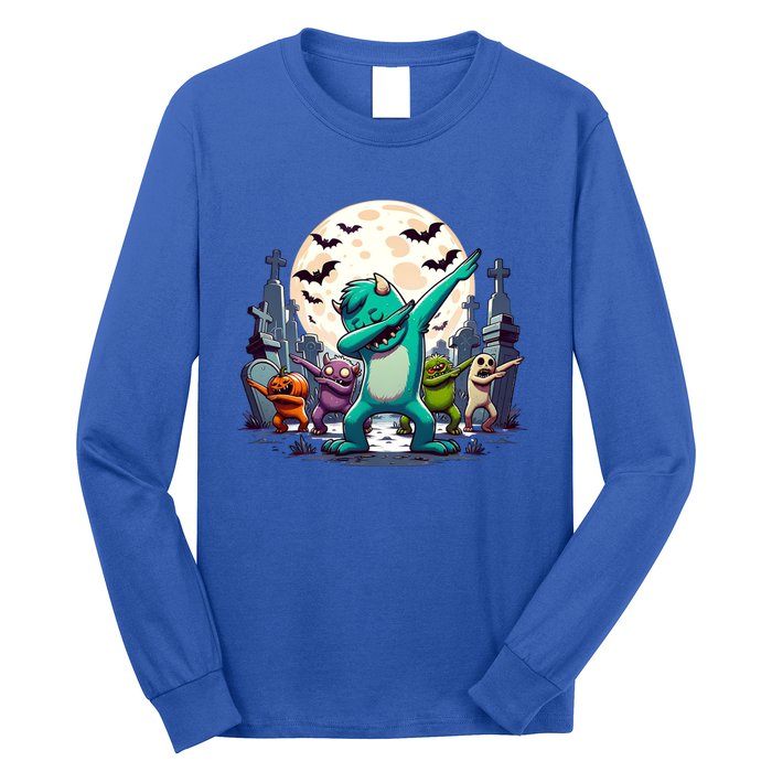 Dabbing Monsters Dance Halloween Gift Long Sleeve Shirt