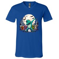 Dabbing Monsters Dance Halloween Gift V-Neck T-Shirt