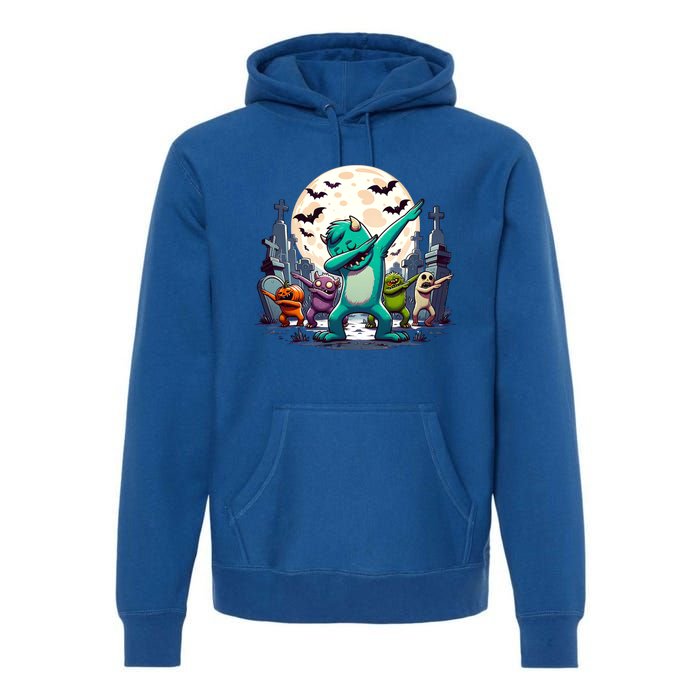 Dabbing Monsters Dance Halloween Gift Premium Hoodie