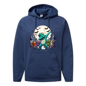 Dabbing Monsters Dance Halloween Gift Performance Fleece Hoodie