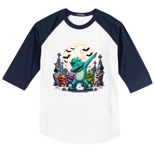 Dabbing Monsters Dance Halloween Gift Baseball Sleeve Shirt