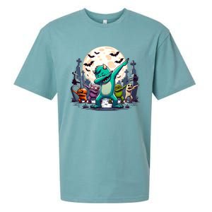 Dabbing Monsters Dance Halloween Gift Sueded Cloud Jersey T-Shirt