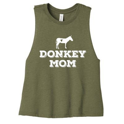 Donkey Mom Donkey Gifts For Donkey Lovers Donkey Outfit Women's Racerback Cropped Tank