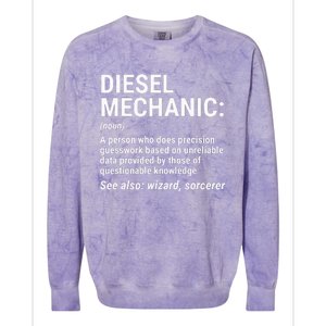 Diesel Mechanic Definition Funny Mechanic Tee Gift Colorblast Crewneck Sweatshirt