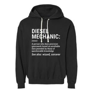 Diesel Mechanic Definition Funny Mechanic Tee Gift Garment-Dyed Fleece Hoodie