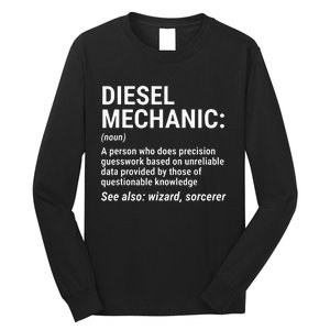 Diesel Mechanic Definition Funny Mechanic Tee Gift Long Sleeve Shirt