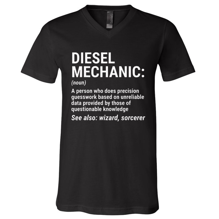 Diesel Mechanic Definition Funny Mechanic Tee Gift V-Neck T-Shirt