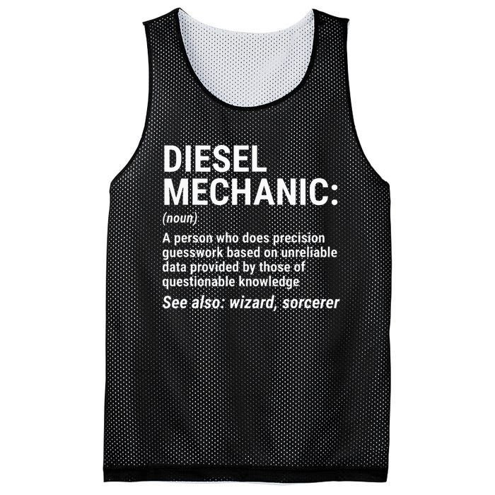 Diesel Mechanic Definition Funny Mechanic Tee Gift Mesh Reversible Basketball Jersey Tank