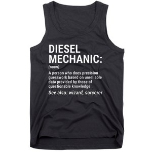 Diesel Mechanic Definition Funny Mechanic Tee Gift Tank Top