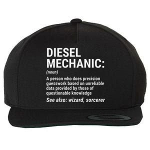 Diesel Mechanic Definition Funny Mechanic Tee Gift Wool Snapback Cap