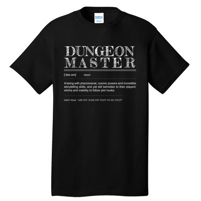 Dungeon Master Definition Tall T-Shirt