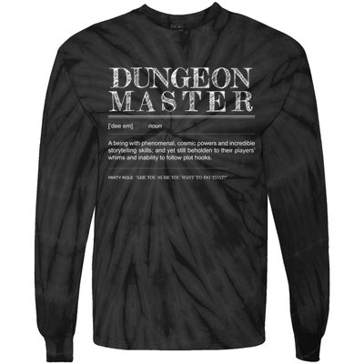 Dungeon Master Definition Tie-Dye Long Sleeve Shirt