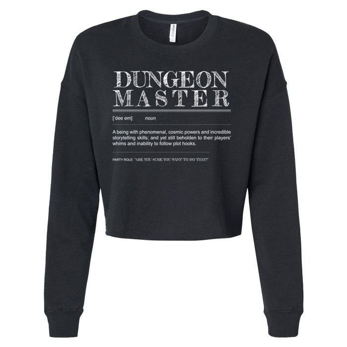 Dungeon Master Definition Cropped Pullover Crew