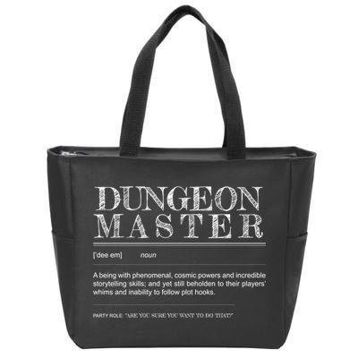 Dungeon Master Definition Zip Tote Bag