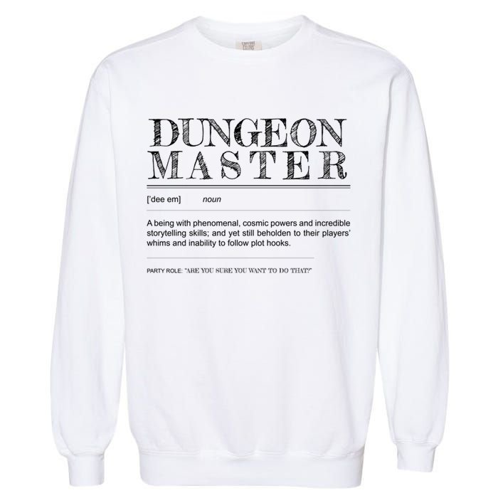 Dungeon Master Definition Garment-Dyed Sweatshirt