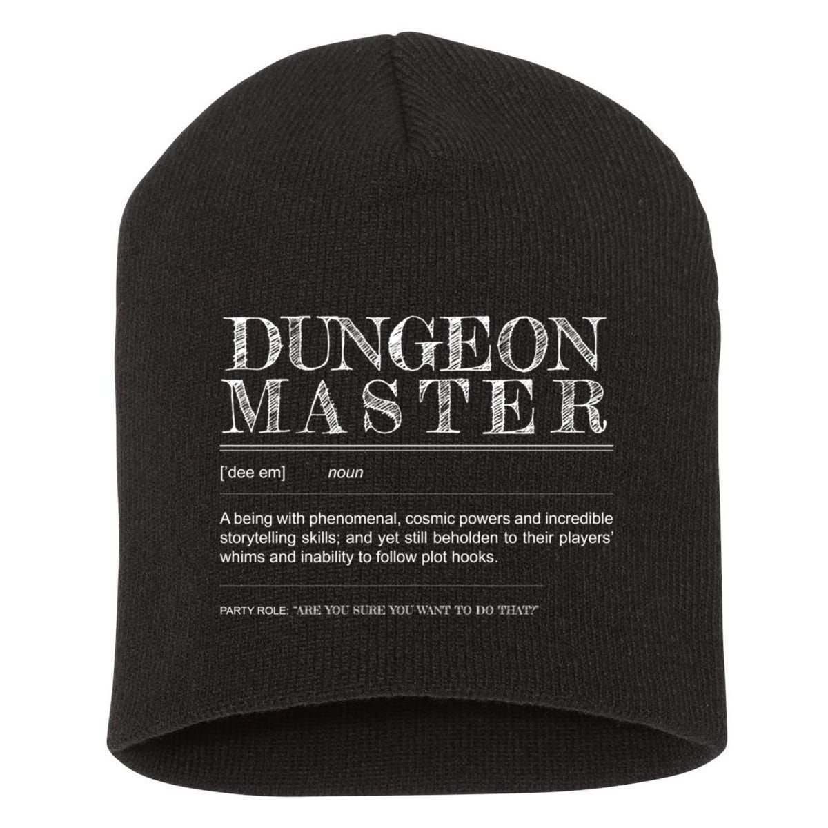 Dungeon Master Definition Short Acrylic Beanie