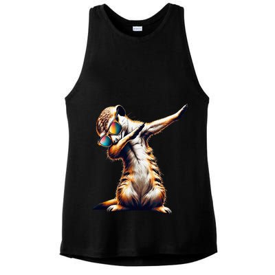 Dabbing Meerkat Dancing Dab Surikate Ladies PosiCharge Tri-Blend Wicking Tank